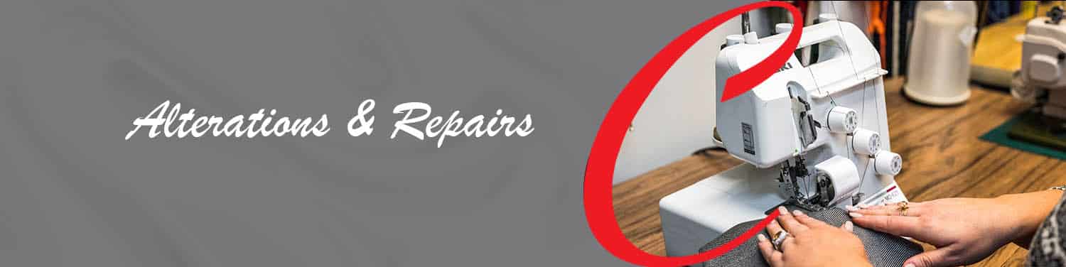 Clothing alterations and garment repair at Clothesline Cleaners