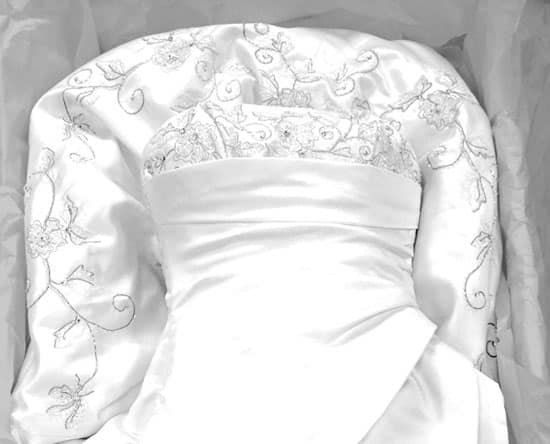 Preserved wedding gown detail