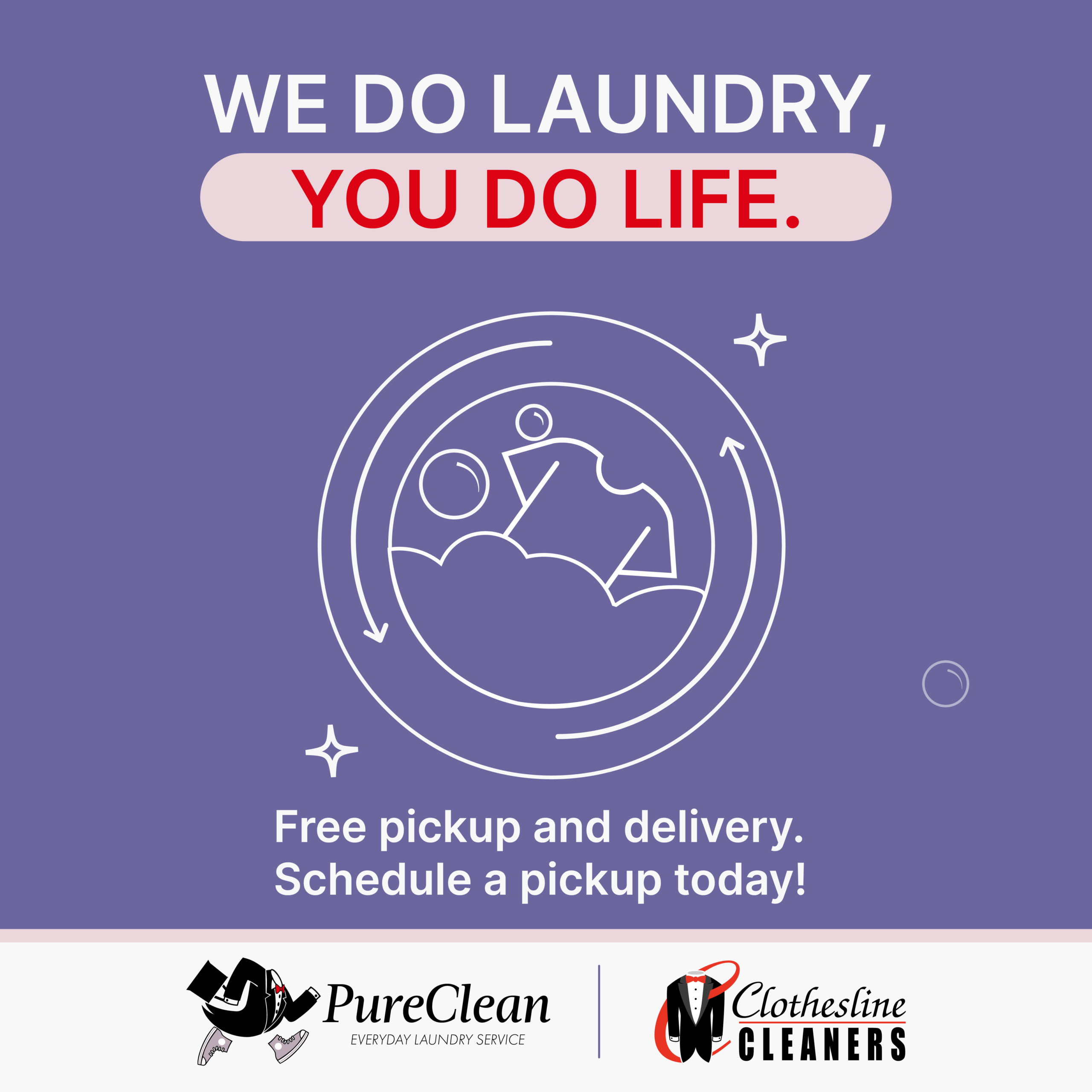PureClean - We Do Laundry, You Do Life. Free pickup and delivery. Sign up today.