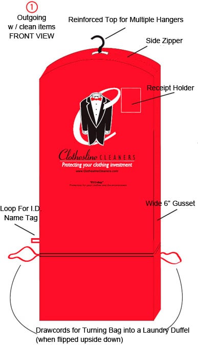 Front of Clothesline Cleaners reusable ECO Bag