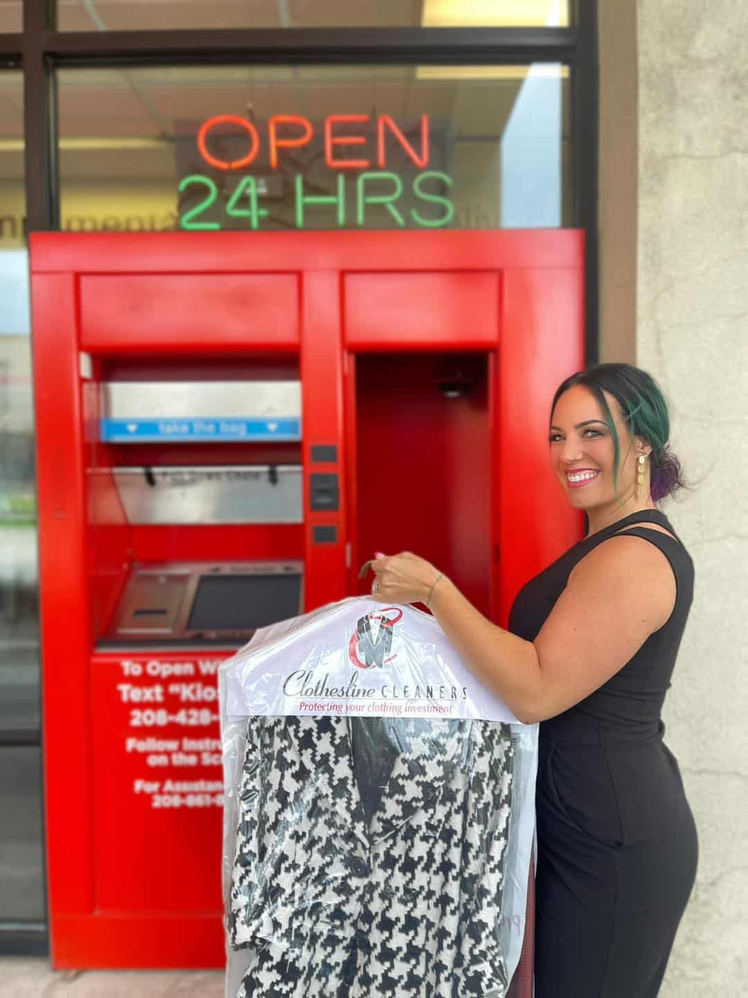 Clothesline Cleaners Meridian Road 24/7 kiosk for drop off and pickup