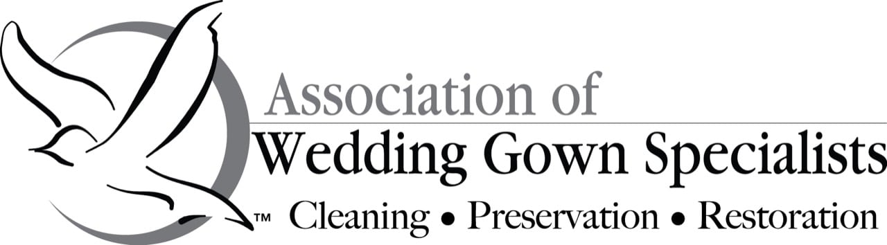 Association of Wedding Gown Specialists logo for cleaning preservation and restoration